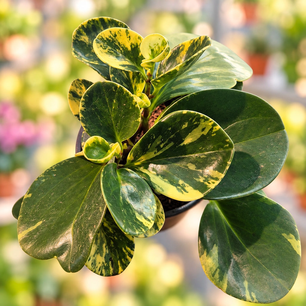 Peperomia obtusifolia variegada